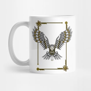 white owl and gold(no background) Mug